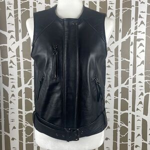 Madewell Leather Moto Vest M